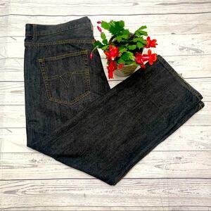Members Properly Mens Black Straight Leg Jeans 40x32